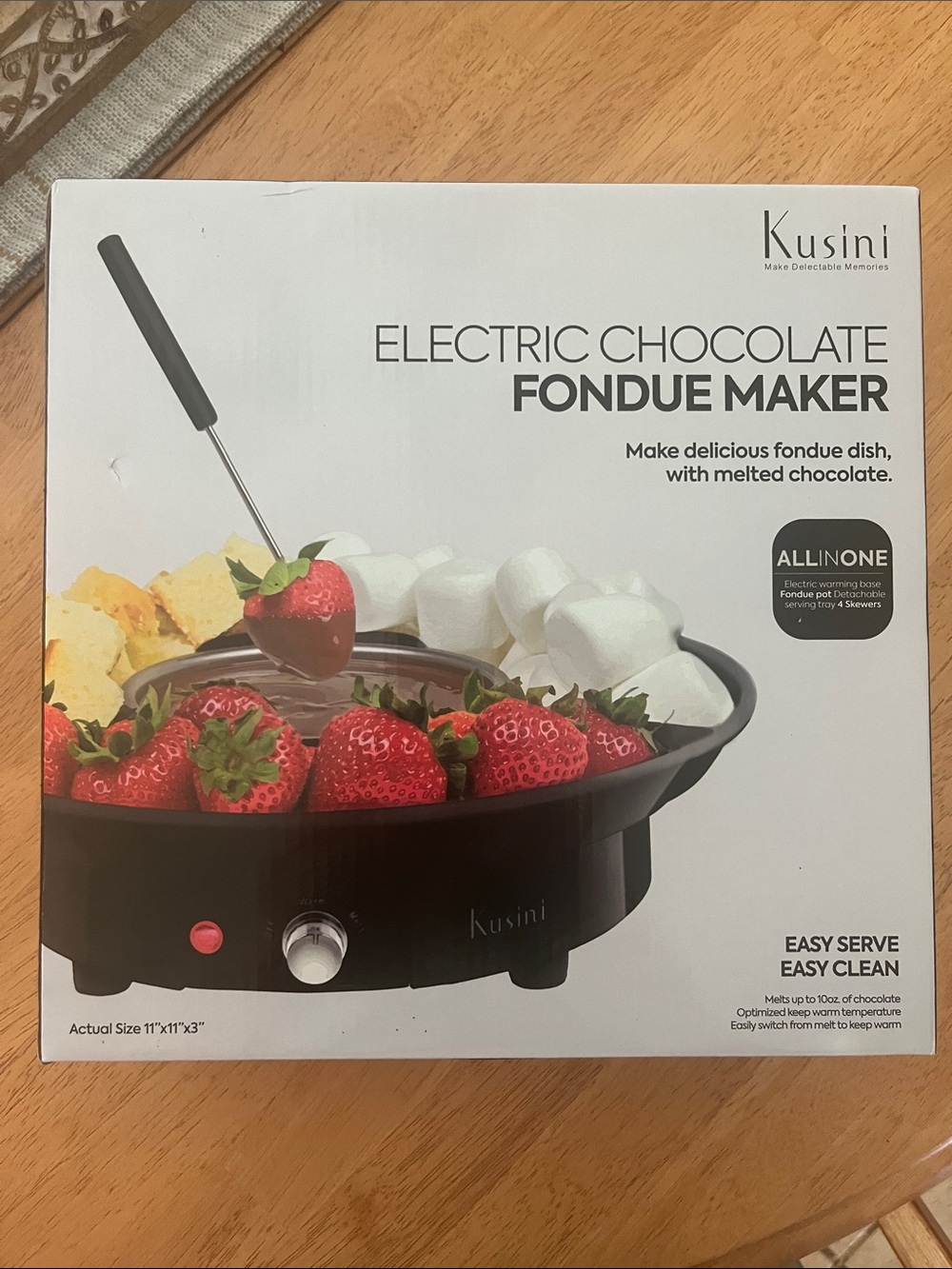 Kusini Electric Chocolate Fondue Maker - Black